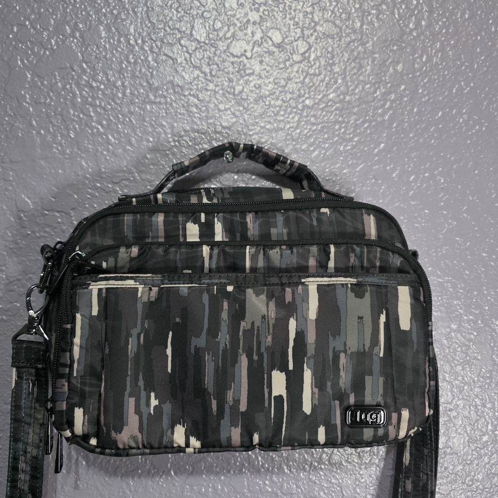 Lug Black and Gray Crossbody Bag